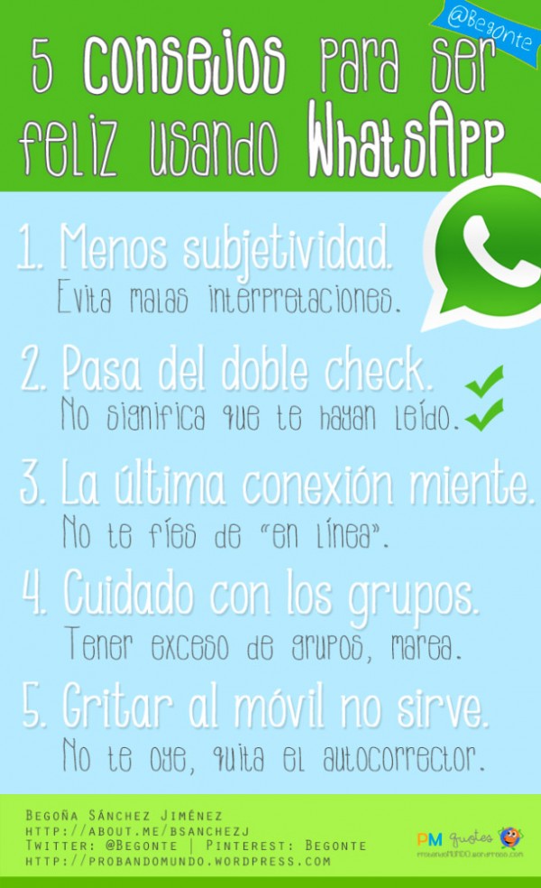 Ser feliz usando WhatsApp