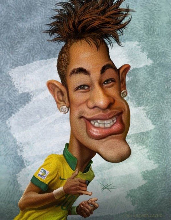 Neymar Jr Por Fabian Zaccaria Caricaturas Caricaturas De Famosos Y