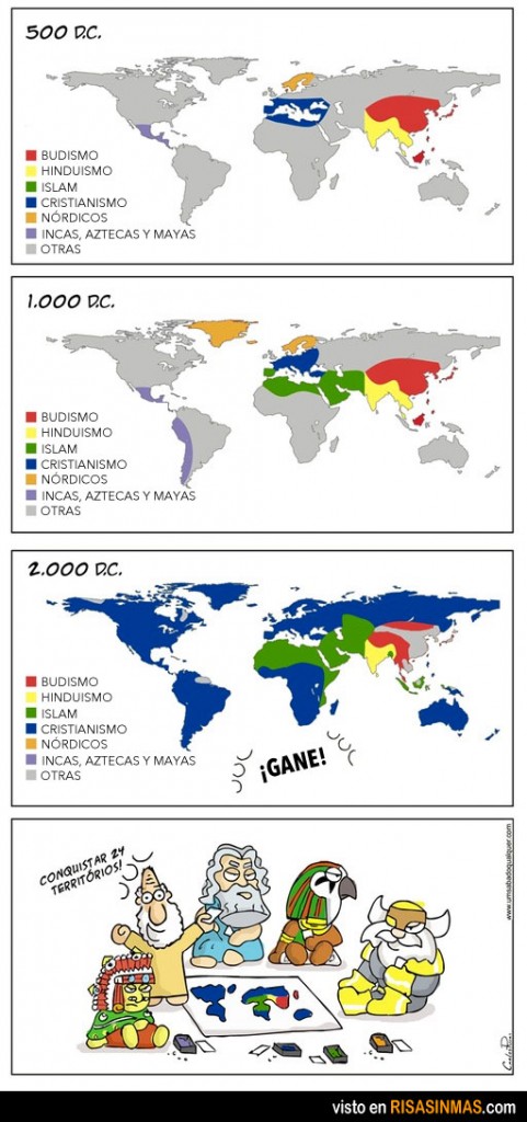 Mapa de las religiones