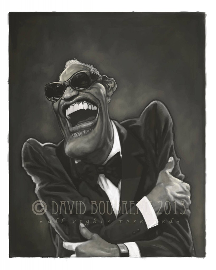 Caricatura de Ray Charles