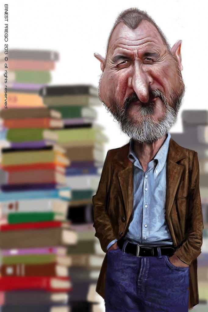 Caricatura de Arturo Pérez-Reverte