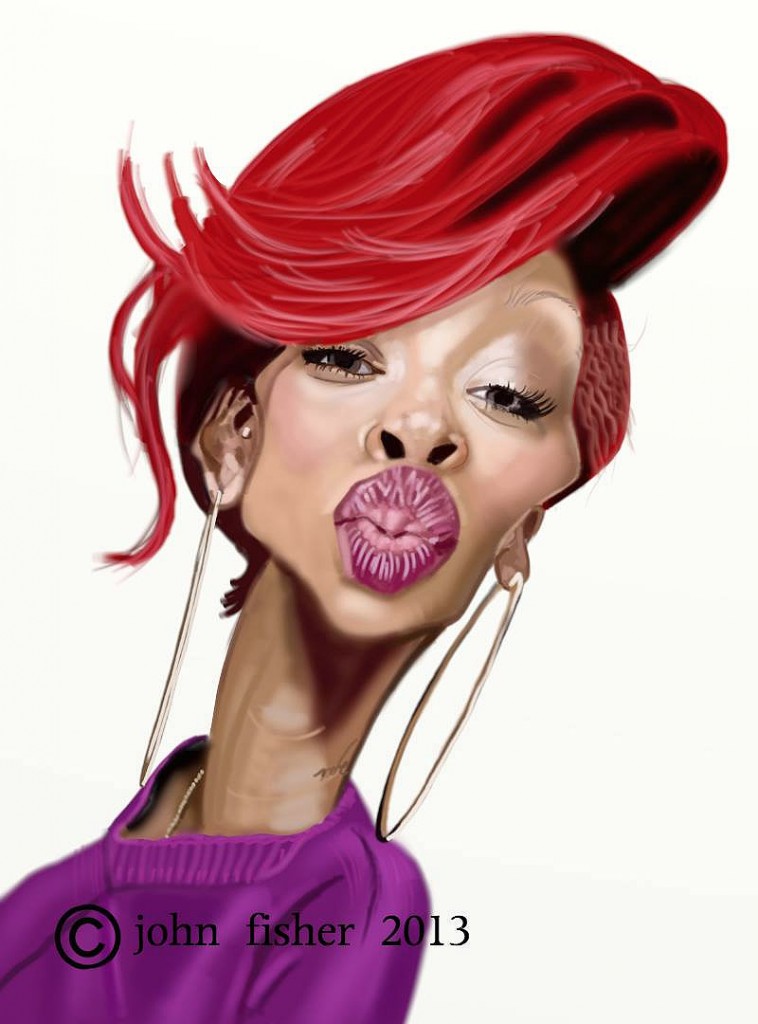 Caricatura de Rihanna