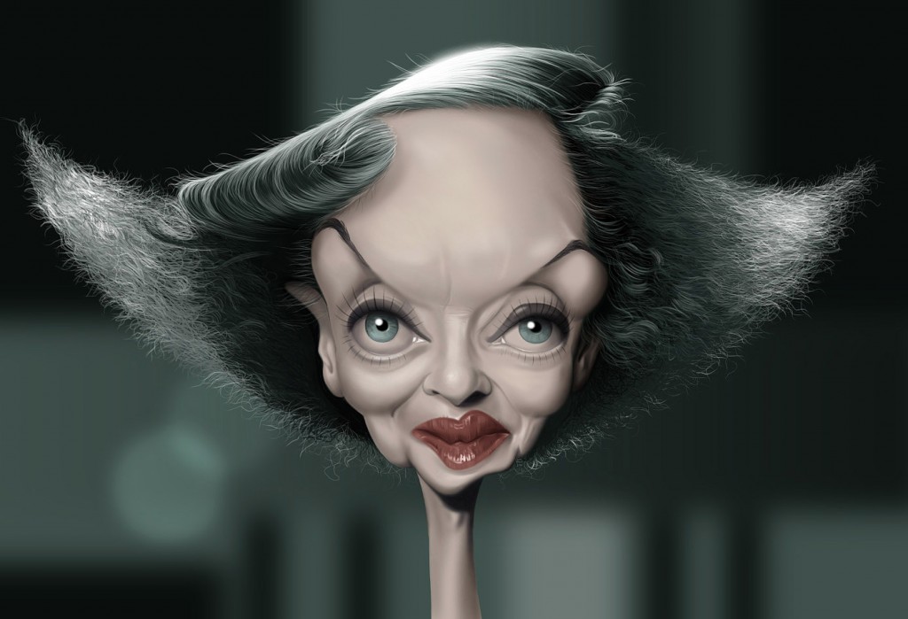 Caricatura de Bette Davis